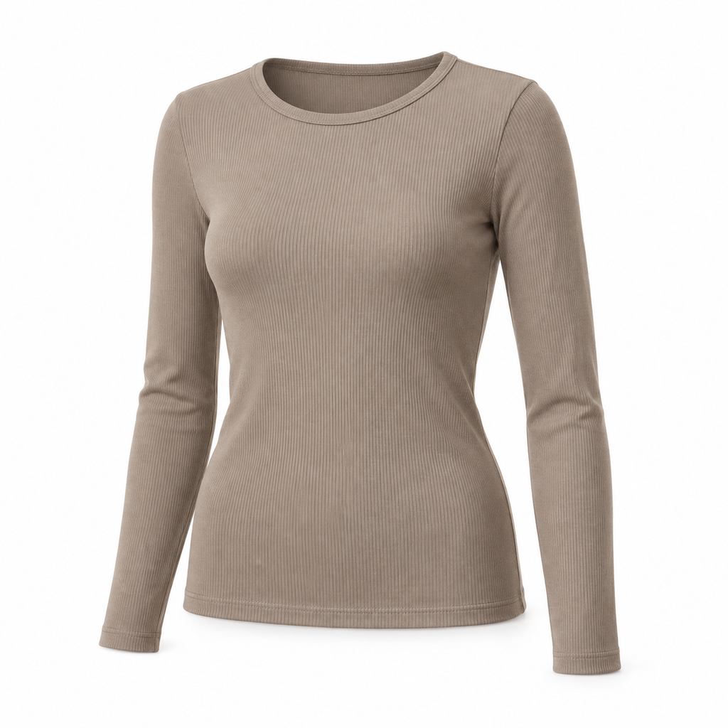 Calm Rib Long Sleeve Top