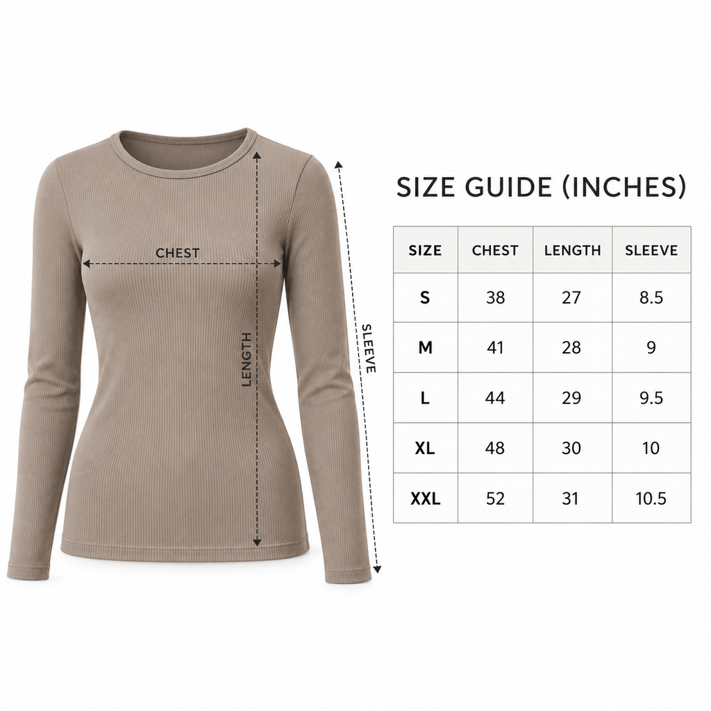 Calm Rib Long Sleeve Top