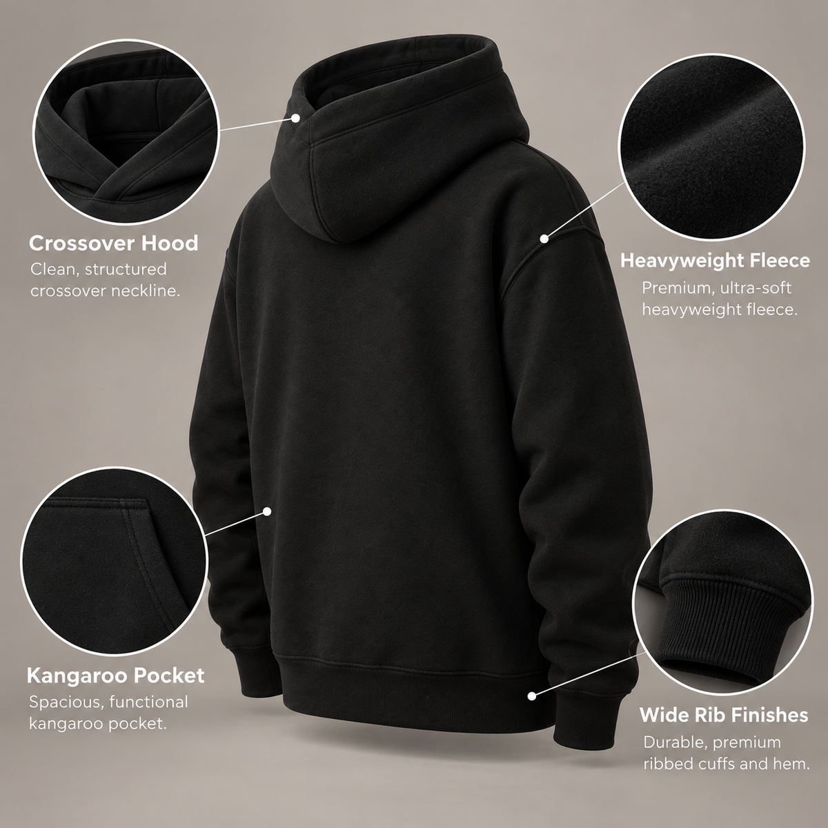 Foldline Pullover Hoodie