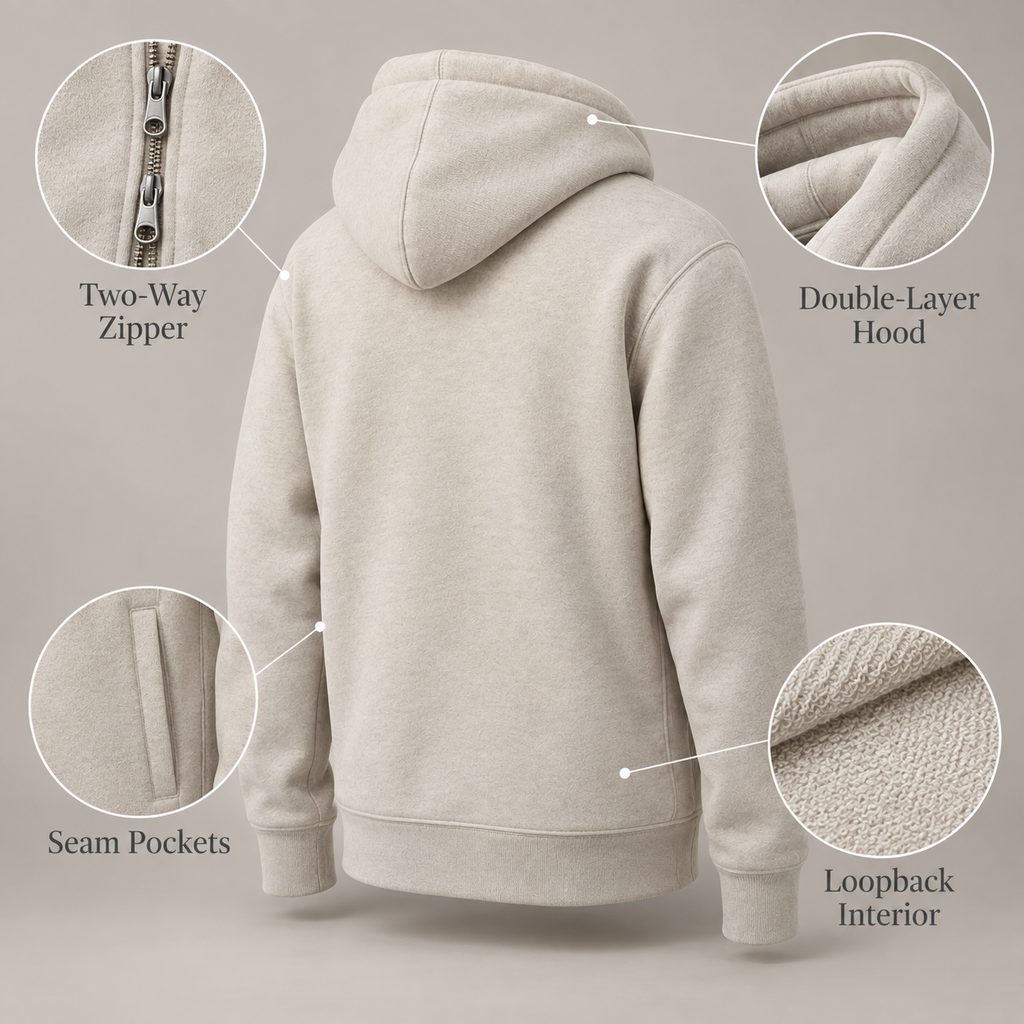 Quiet Zip Hoodie