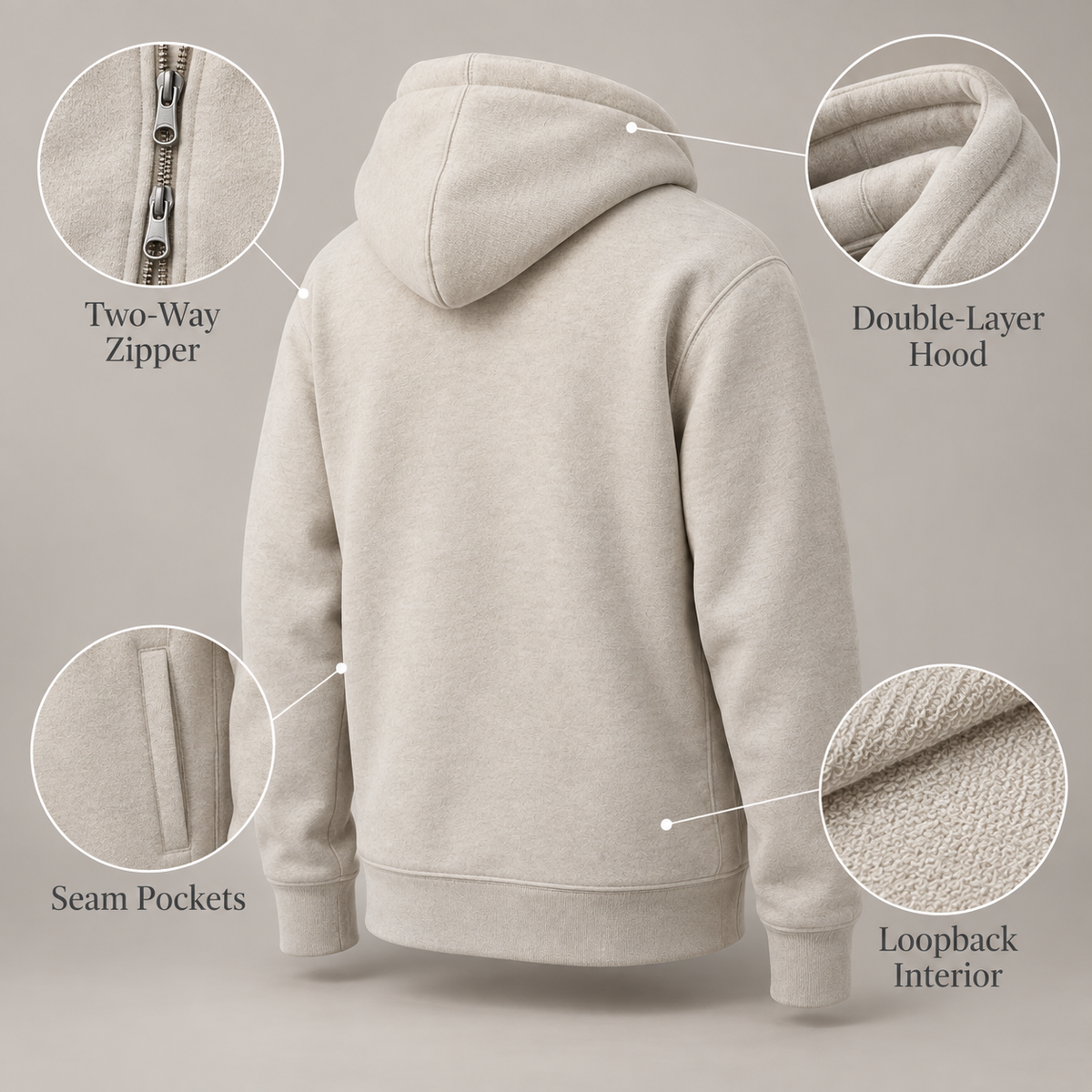Quiet Zip Hoodie