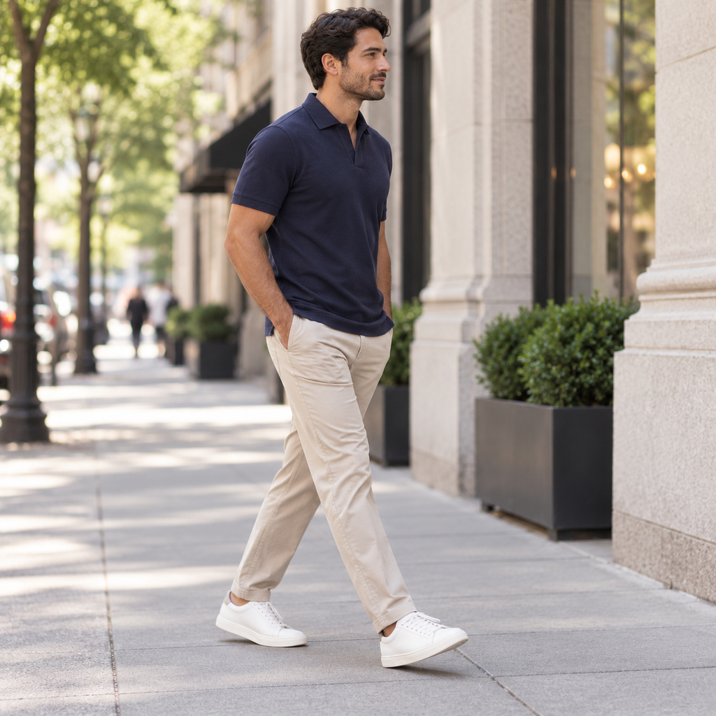 Frame Knit Polo