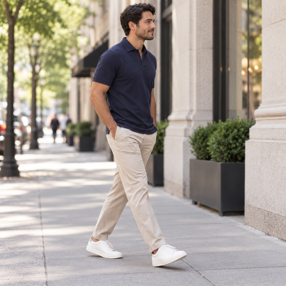 Frame Knit Polo